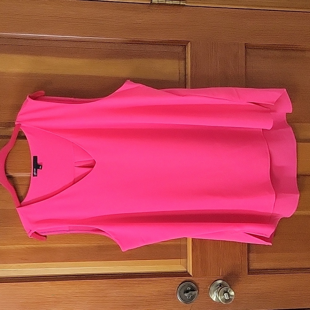 Gibson XXL Hot Pink V Neck Sleeveless Tunic Like New!